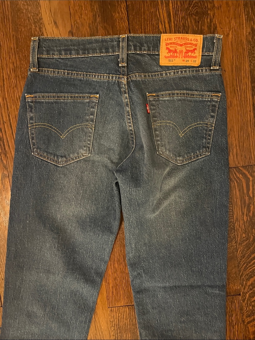 Levi's Men's Straight Jeans slightly Faded Blue w29 L32 - Picture 4 of 7